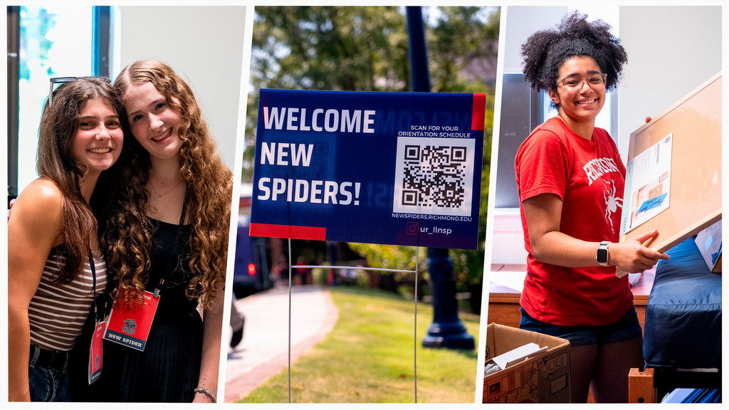 Collage of UR students moving into residence halls