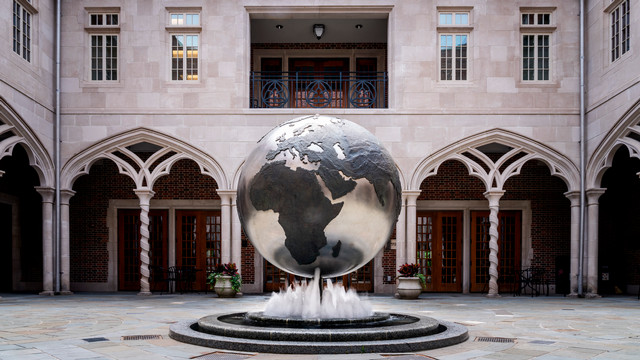 Globe on campus