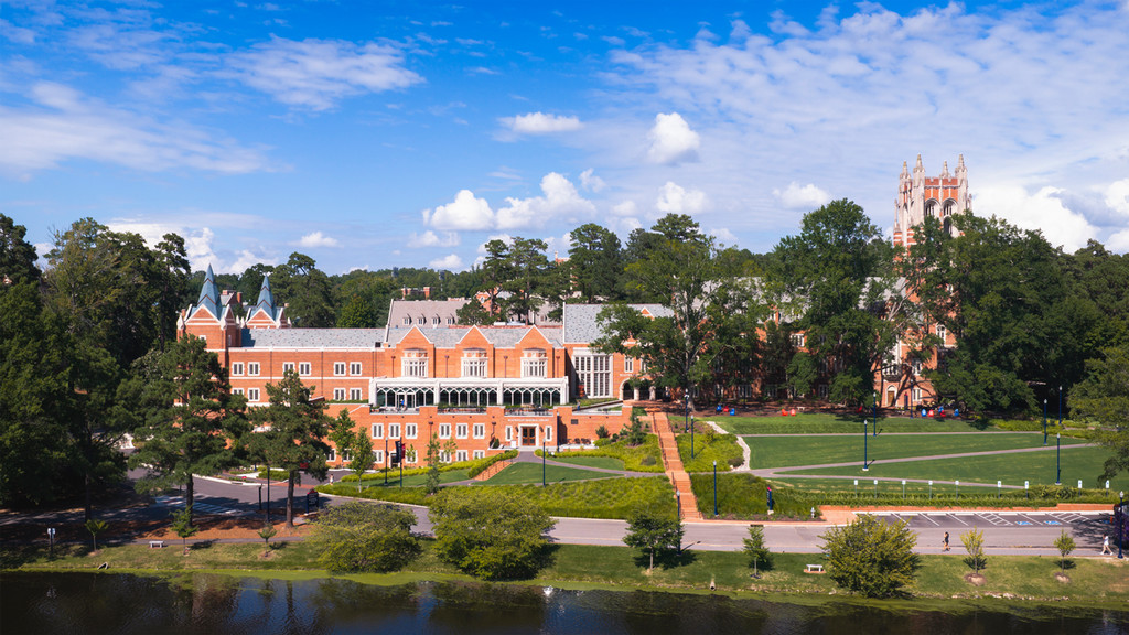 Aerial photo of Boatwright Memorial Library