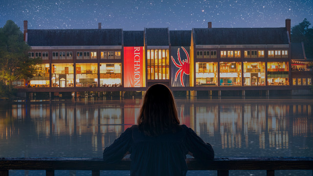 Campus photo at night 