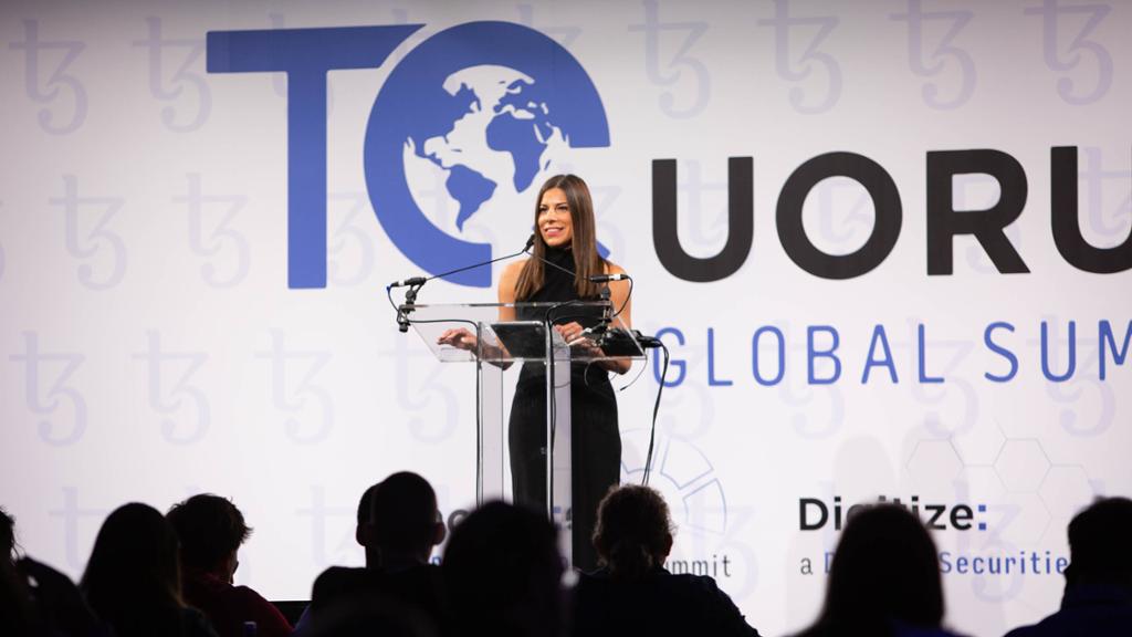 Alison Mangiero speaking at the 2019 TQuorum Global Summit