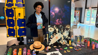 Shelby Richards, '26, preparing to lead an educational program for the Assateague Island National Seashore