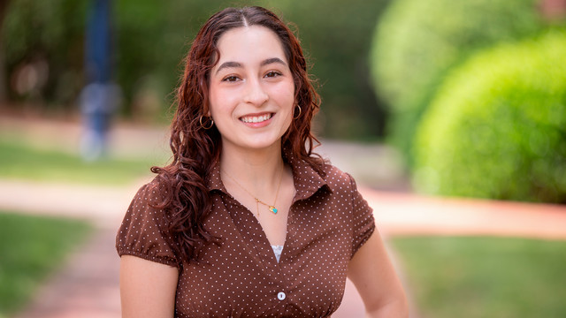 Headshot of junior Sabrina Gaytan Lopez in Stern Plaza