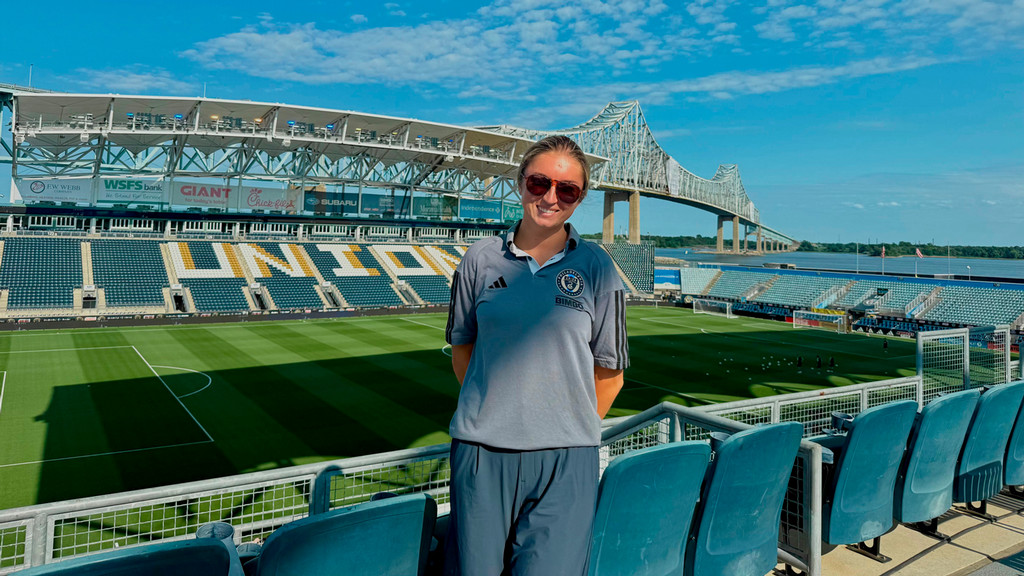Senior Ellisen Houston at the Philadelphia Union stadium