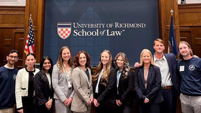 Student participants in the Merhige Environmental Negotiation Competition