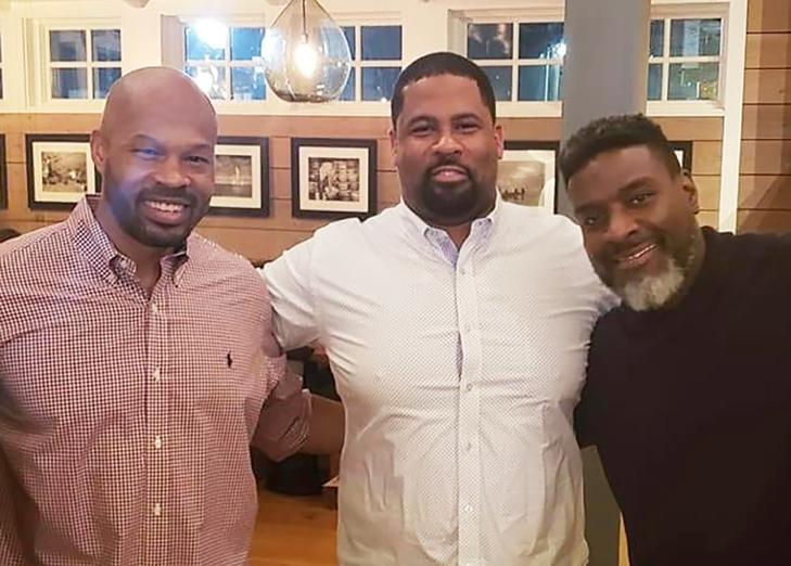 Jermaine Slade, ’03, Claude Diggs, ’03, and Adrian Archie, ’03