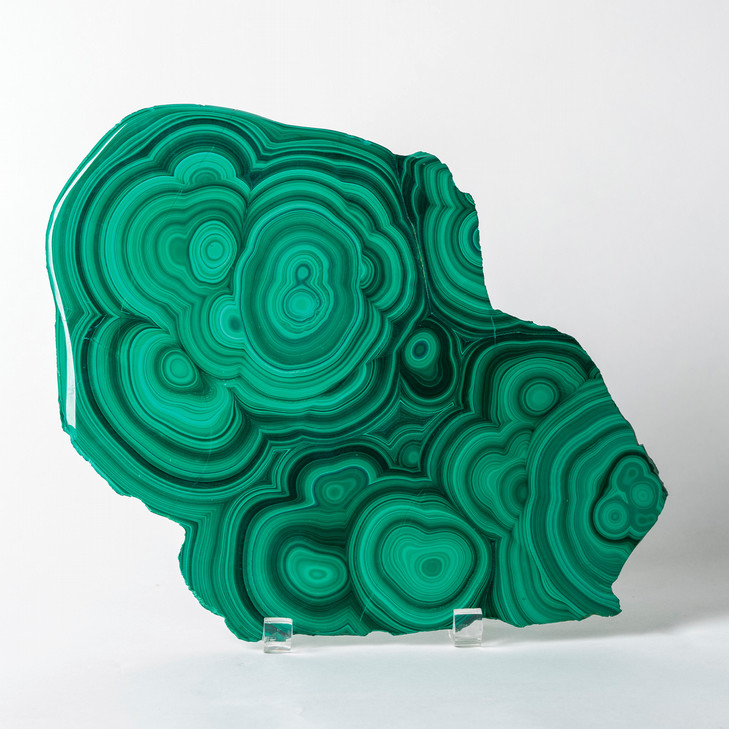 A piece of green malachite. 