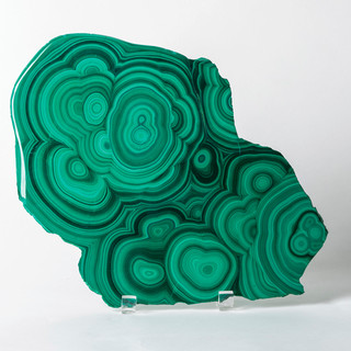 A piece of green malachite. 