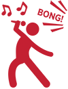 graphic of person singing into microphone