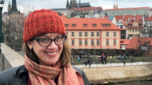 Cynthia Paces, W’92, in Prague