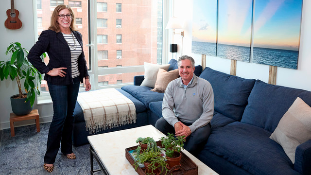 Gwynne McCue, ’97, and Drew Poffel, ’99