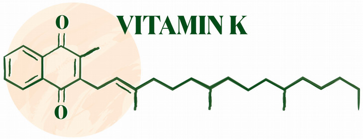 A diagram of the molecular structure of Vitamin K