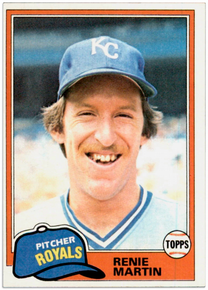 Renie Matin's baseball card from the 1980 Kansas City Chiefs
