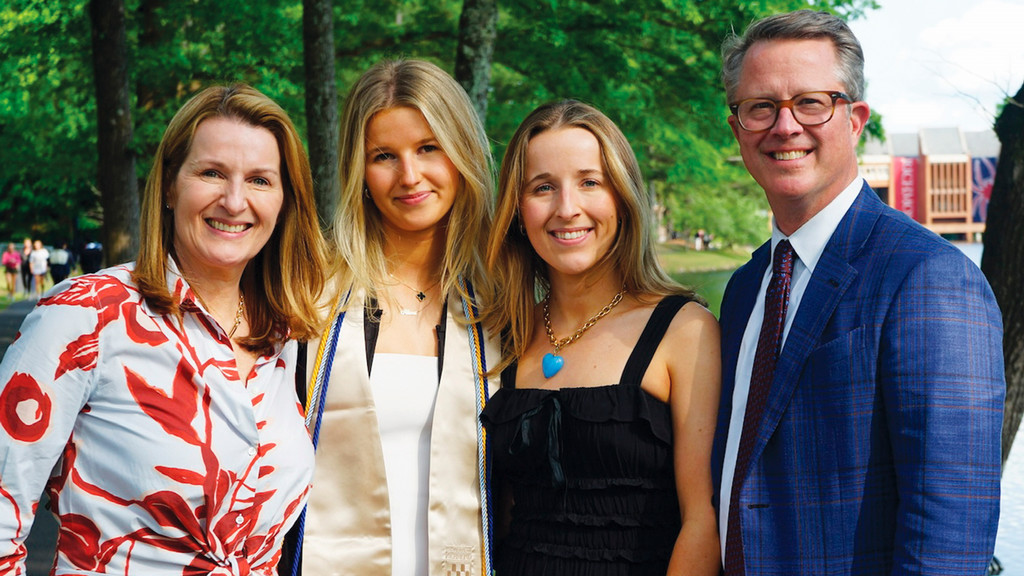 The Ellwein family at the graduation of daughter Alexa, ’24