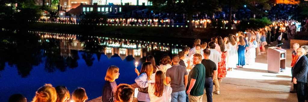 2025 candlelight ceremony around Westhampton Lake