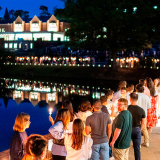 2025 candlelight ceremony around Westhampton Lake