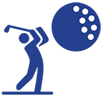graphic of golfer hitting a ball