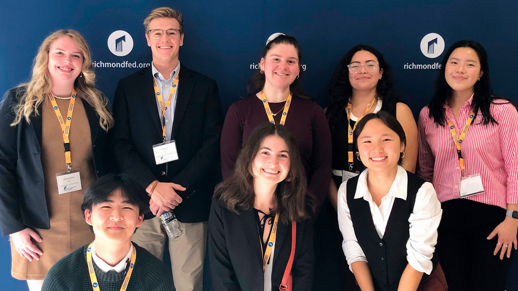 Ethan Vest, ’25, and other conference attendees