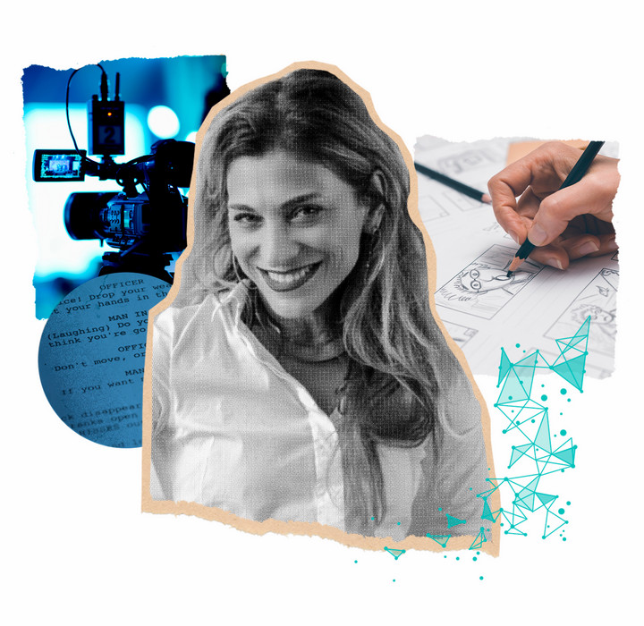 A collage featuring Sonja Bertucci.