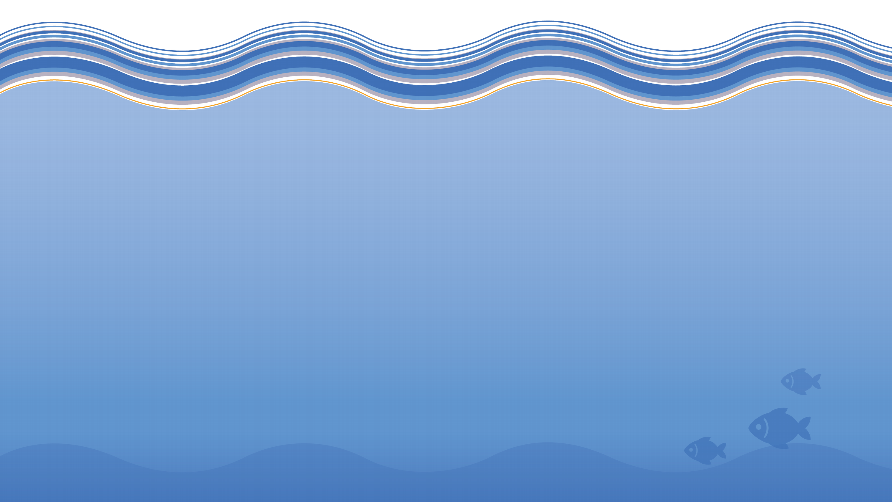 An illustration of water with several small fish at the bottom.