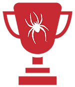 graphic of trophy with Spider logo on front