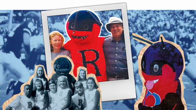 A collage featuring Webstur the mascot.