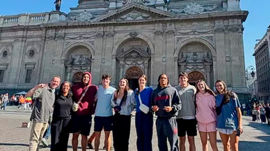 Student-athletes, professor, and athletics staff member, in Santiago, Chile