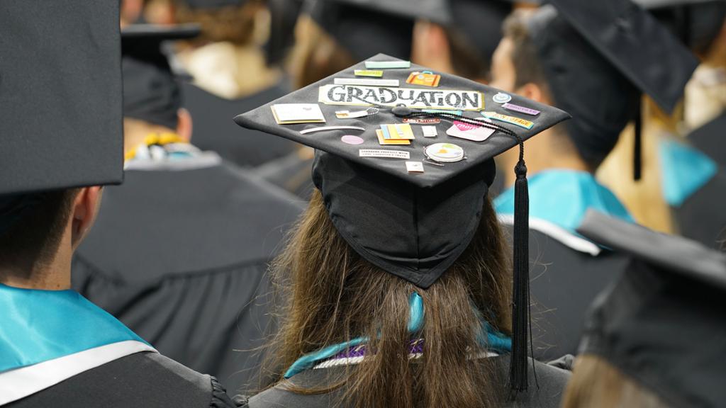 Student at 2020 graduation
