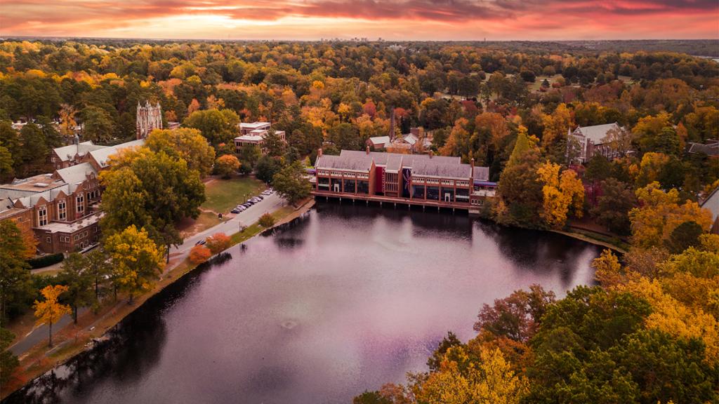 aerial view of westhampton lake
