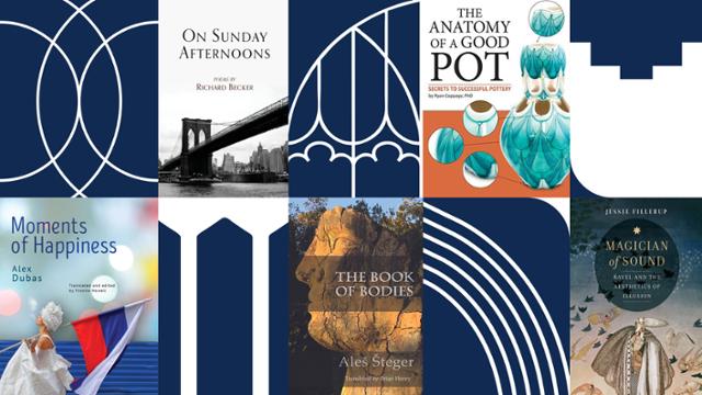 Covers of books in the story