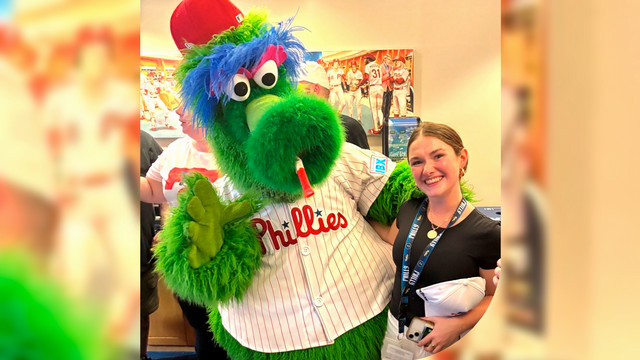 UR student Emma Shirley interning with the Philadelphia Phillies