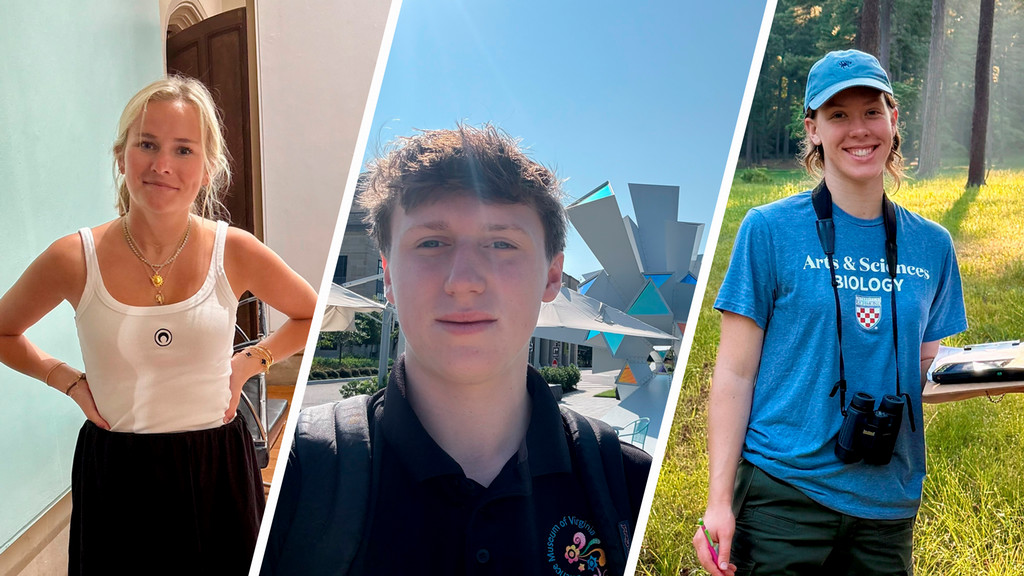 University of Richmond students on museum fellowships