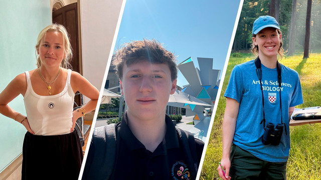University of Richmond students on museum fellowships