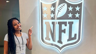 Christianne Bertrand at NFL internship
