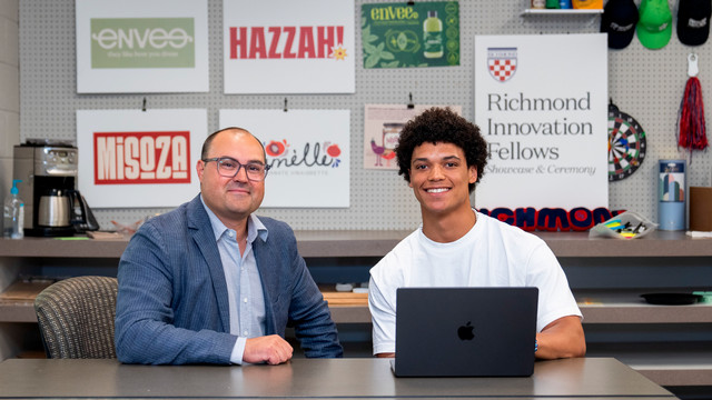 Andrew Ilnicki and Deven Vennera at UR's Summer Incubator