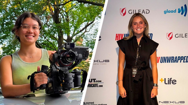Jolie Schreiber and Landon Essig on their internships