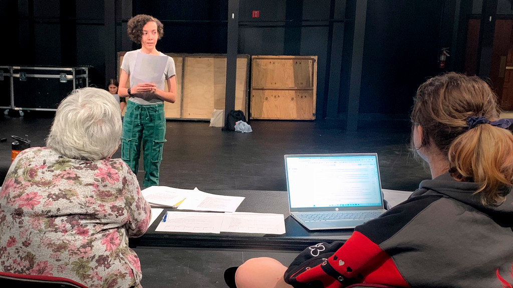 UR student auditions for a play