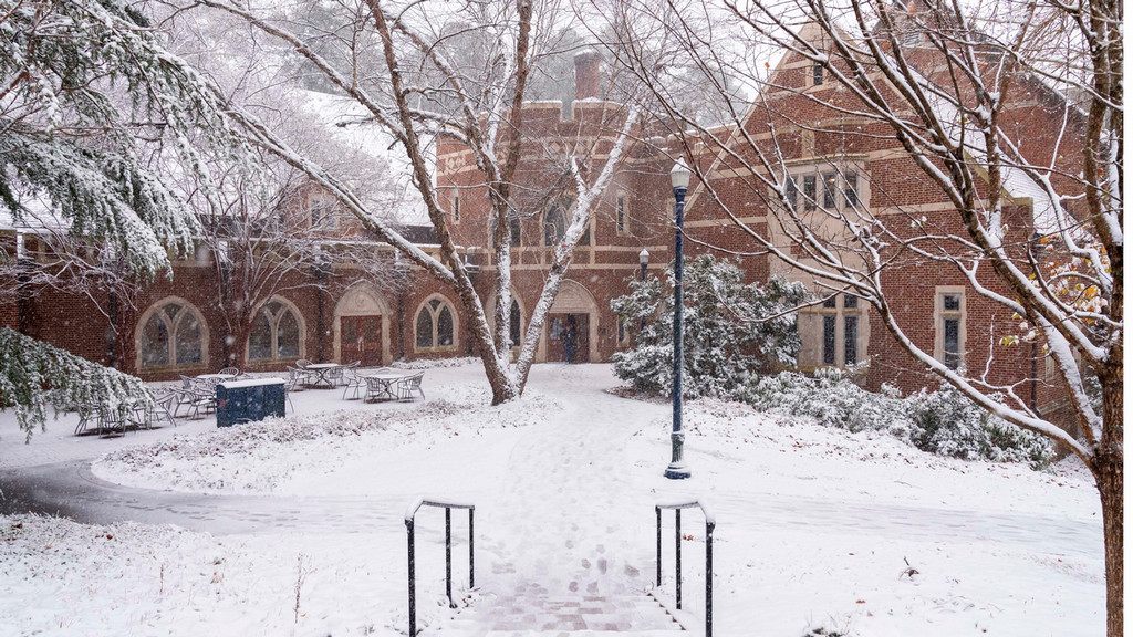 snow at the University of Richmond