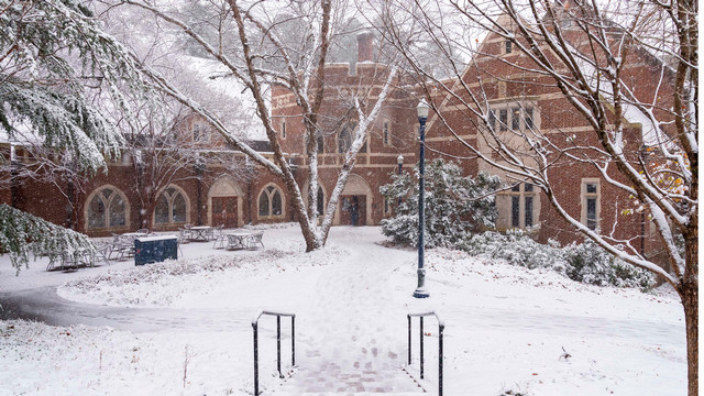 snow at the University of Richmond