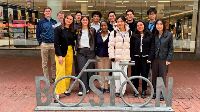 University of Richmond students on a biotech road trip