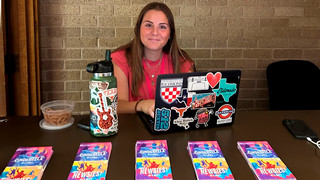 A University of Richmond student interns at Summer Stock Austin