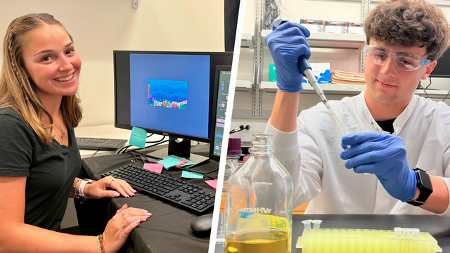 University of Richmond students taking part in summer research internships