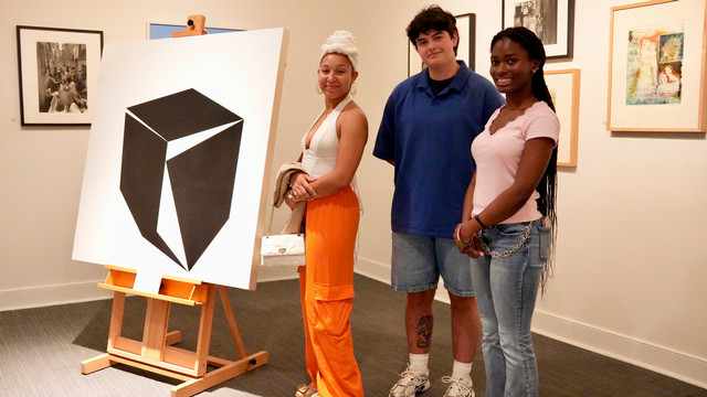 University of Richmond students reveal The Magic Box painting at the Harnett Museum of Art