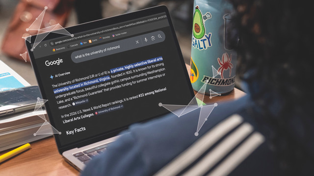 student on computer