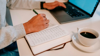 person writing