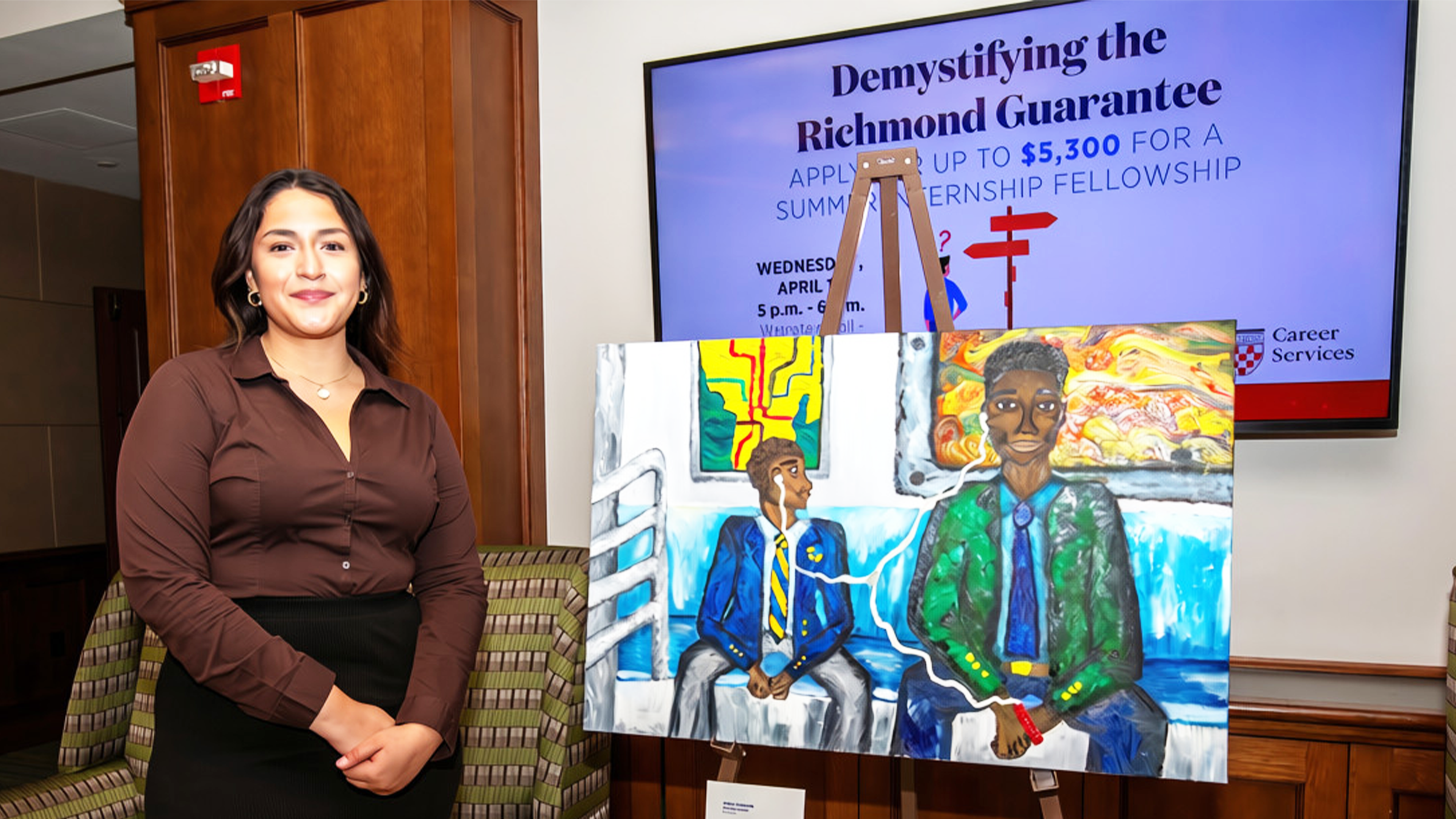 Amber Castaneda with art work