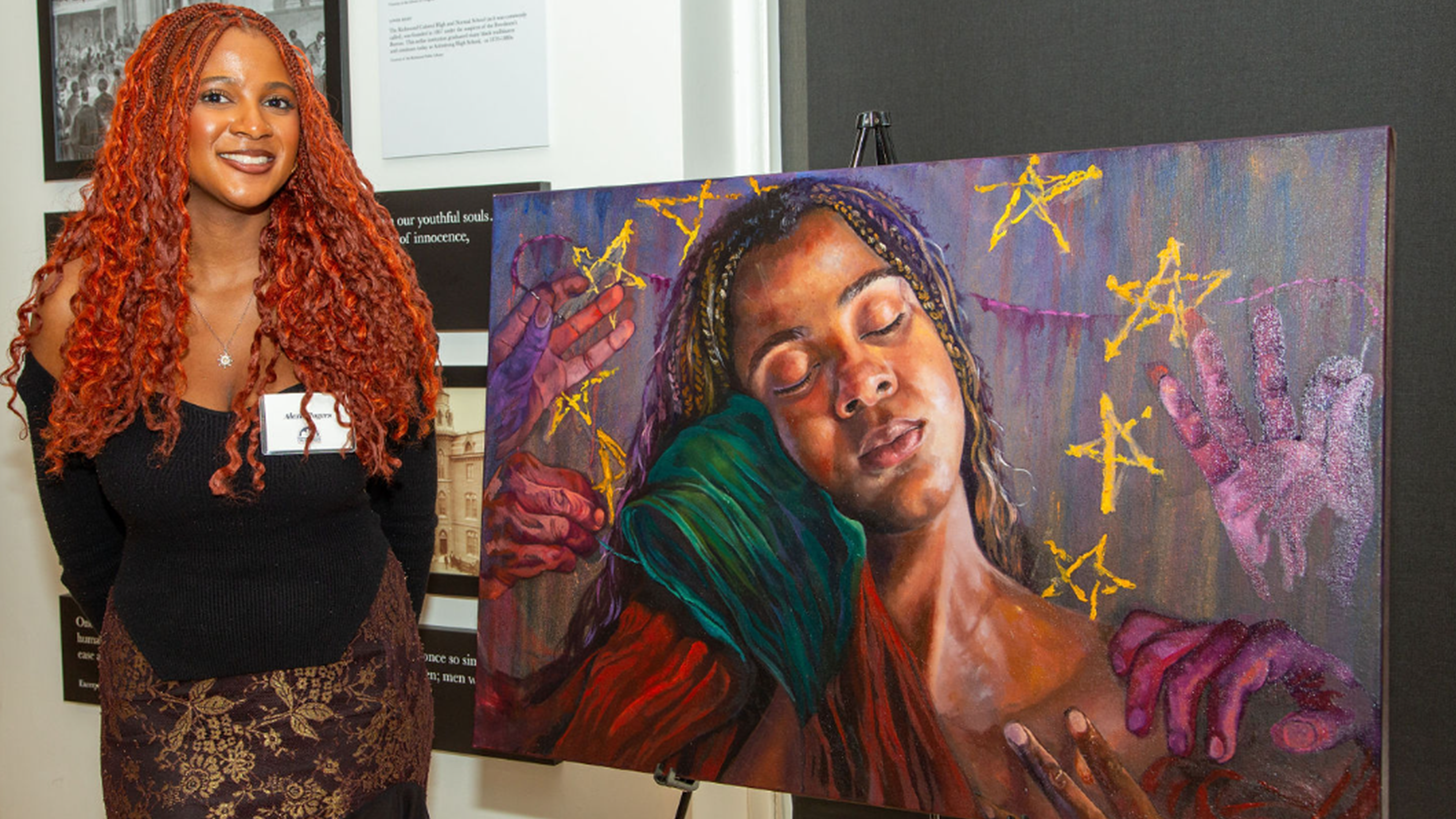 Alex Rogers with art work R & R