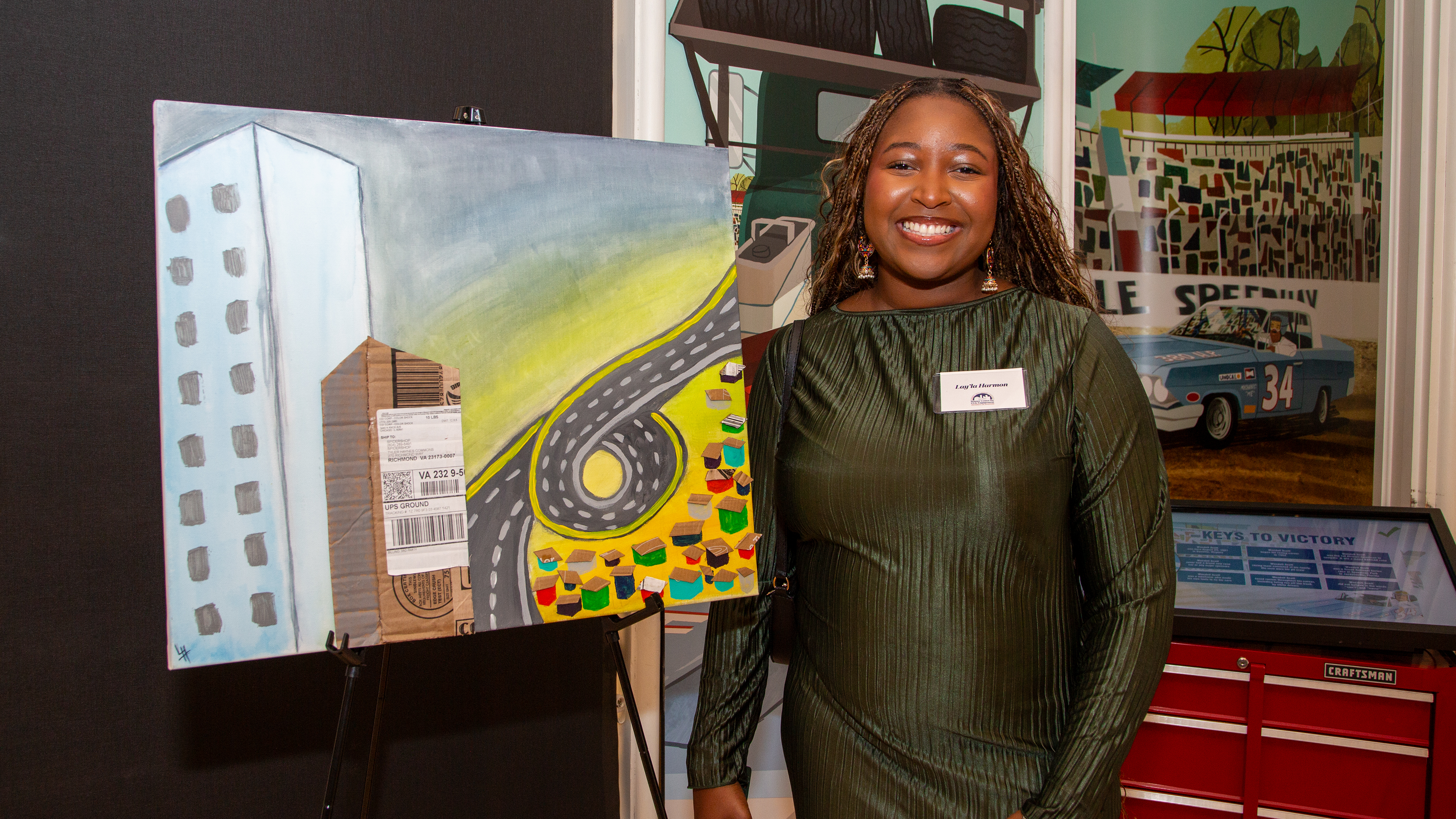 Lay la Harmon with art work
