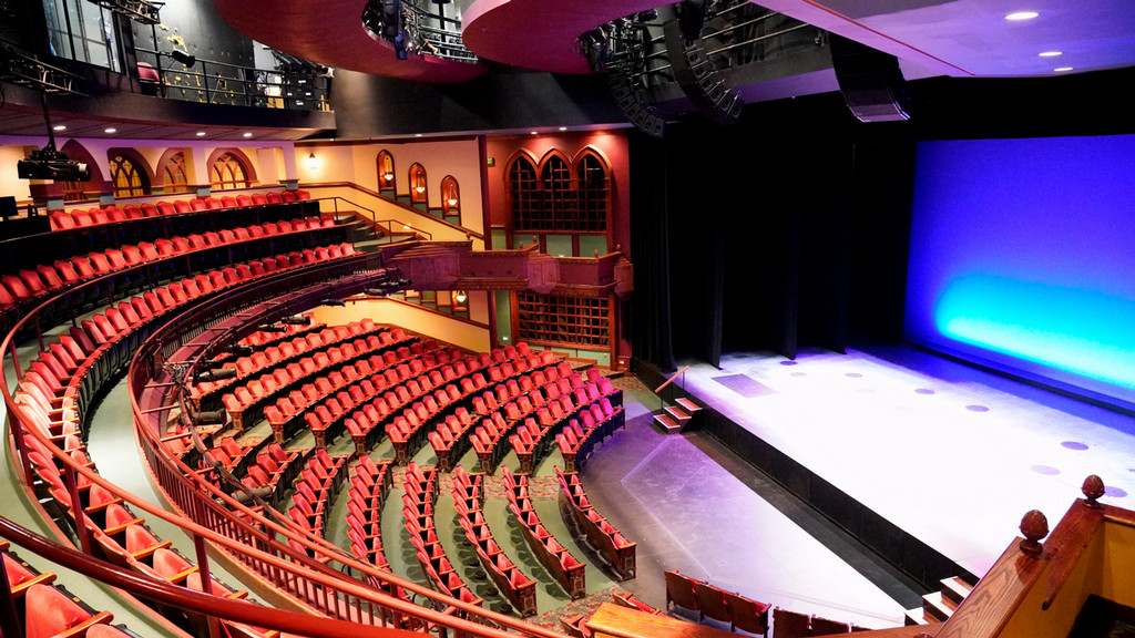A view of house and stage at UR's Alice Jepson Theatre
