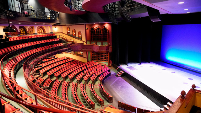 A view of house and stage at UR's Alice Jepson Theatre